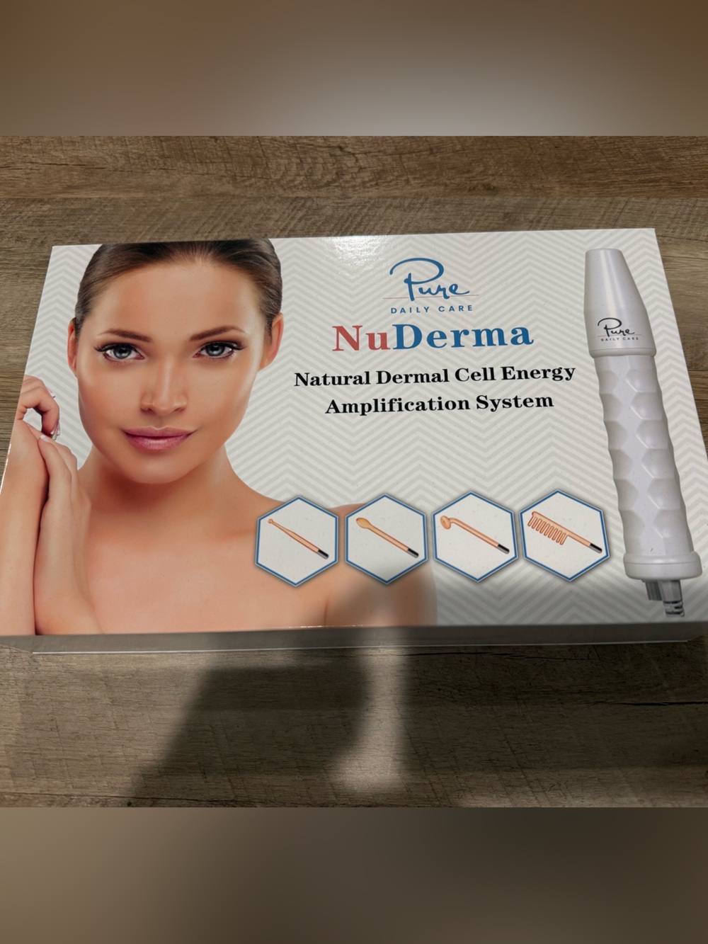 Pure NuDerma Microcurrent Facial Device Kit - White with Rose Gold Accents